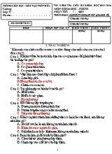 Đề kiểm tra cuối học kỳ II môn Khoa học Lớp 5 - Năm học 2015-2016 - Phòng GD & ĐT Thủ Thừa (Có đáp án)
